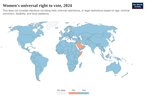 Universal suffrage women lexical