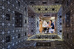 Sierpinski tetrahedron and menger sponge models at the Cambridge Science Festival
