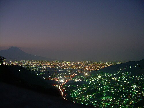 San Salvador City at night