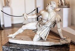 Roman copy of a Hellenistic sculpture of a Gallic warrior, Venice National Archaeological Museum.