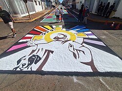 Corpus Christi carpet in São Manuel, São Paulo, Brazil, 2025