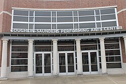 The 615-seat Coughlin-Saunders Performing Arts Center is located on Third Street across from the Alexandria Daily Town Talk building
