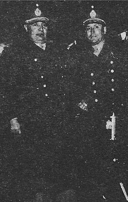 Gómez (left) and Lucero (right) on September 17, 1955. Two days before the establishment of the military junta.