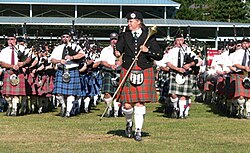 Massed bands at the 2005 Pacific Northwest Highland Games