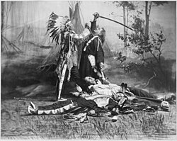 Reenactment of Custer's Last Stand. c.1905