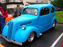 Ford Popular (also known as an Anglia) 2 door sedan.