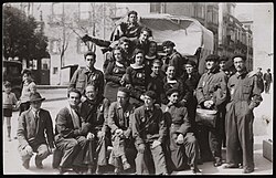 Federico García Lorca and other members of theatrical troupe "La Barraca"