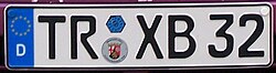 2-letter area code TR for Trier