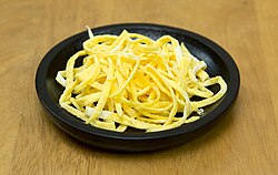 Jidan, a Korean egg garnish for soups
