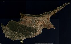 A Sentinel-2 image of Cyprus taken in 2022