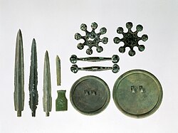 Bronze artefacts from Daegok-ri, Hwasun, Korea