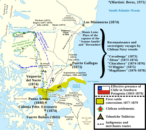 Chile's effective presence in Southern Patagonia (1843-1879)