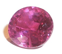 The red color of rubies is due to trace amounts of chromium within the corundum.