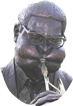 Statue of Gillespie by Ed Dwight in his hometown of Cheraw, South Carolina