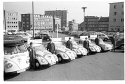 ADAC car parade in 1965 – the plate on the far left reads M-SA 617