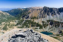 View toward Rila, the highest mountain range of the Balkans and Southeast Europe (2,925 m)