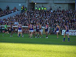 Shaun McManus's farewell game in Round 18, 2008, Western Derby Fremantle home game