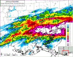 Totals from second wave of rainfall.