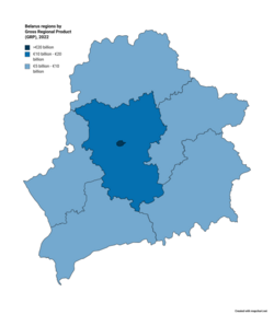 Belarus regions by gross regional product (GRP)