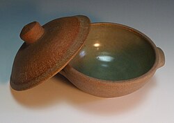 Leach Pottery covered soup bowl