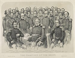 The champions of the Union, an 1861 lithograph by Currier and Ives