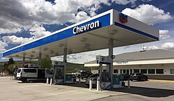A Chevron gas station in Diamondville, Wyoming (taken on May 27, 2018)