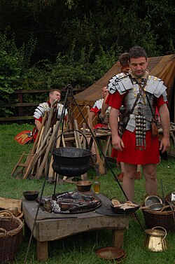 Re-enactment of a Roman Army camp