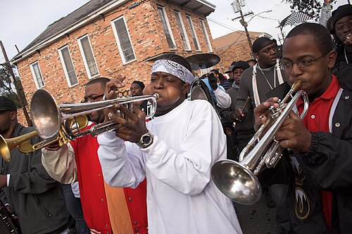 New Orleans brass band parade