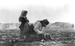 Armenian deportees near Aleppo during the Armenian genocide, 1915