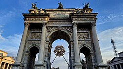 The Olympic cauldron in Milan