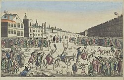 Public punishment of adulterers in Venice, 17th century