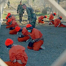 Extrajudicial detention of captives in Guantanamo Bay