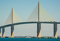 Sunshine Skyway Bridge over Tampa Bay, part of Florida's interstate system