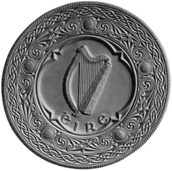 The seal of the president of Ireland, incorporating a harp