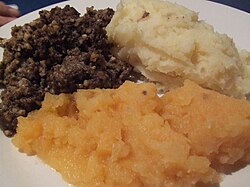 Haggis, neeps and tatties