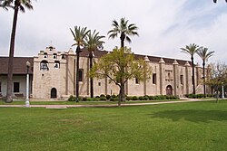 The Mission San Gabriel Arcángel in San Gabriel, California