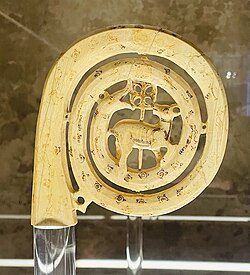 Diocesan Museum of Pavia, Sicilian-Arab master, crosier, ivory (12th century)