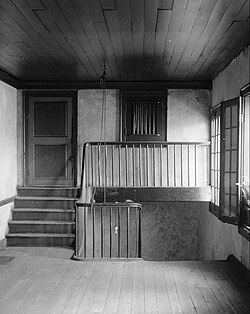 "Window grating of old slave prison cell" at Girod House, 500–506 Chartres, New Orleans (Richard Koch, Historic American Buildings Survey, April 1934)