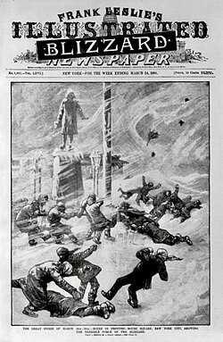 Illustration of the Great Blizzard of 1888