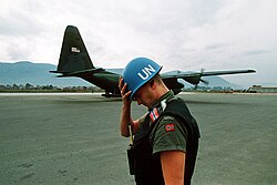 Norwegian Peacekeeper during the Siege of Sarajevo (1992–1993), photo by Mikhail Evstafiev