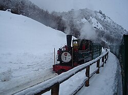 Southern Fuegian Railway in winter