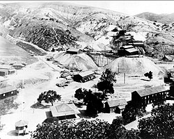 Tesla, California in black and white