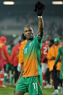 Didier Drogba, the all-time top goalscorer for Ivory Coast