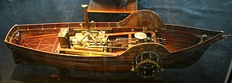 Model of the steamship built in 1784 by Claude de Jouffroy.