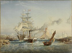 Going to Sea, Yarmouth, Norfolk, England, 1883, by Oswald W. Brierly