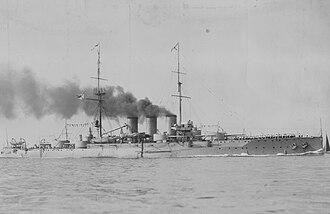 The Russian armored cruiser Rurik.