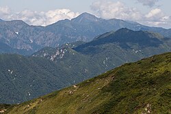Mount Nakanodake viewed from Mount Shibutsu