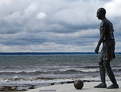 Statue of Larsson in his hometown Helsingborg