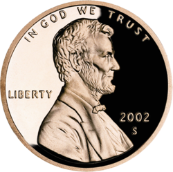 Lincoln cent, with the S mintmark of the San Francisco mint.