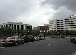 US 206 northbound following Broad Street through downtown Trenton